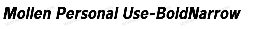 Mollen Personal Use-BoldNarrow字体转换